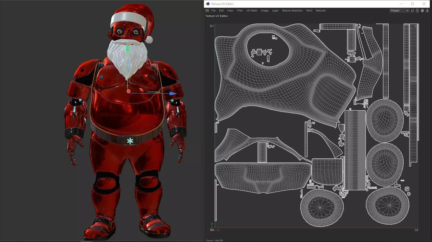SANTA ROBOT CHRISTIMAS Low-poly 3D model_23