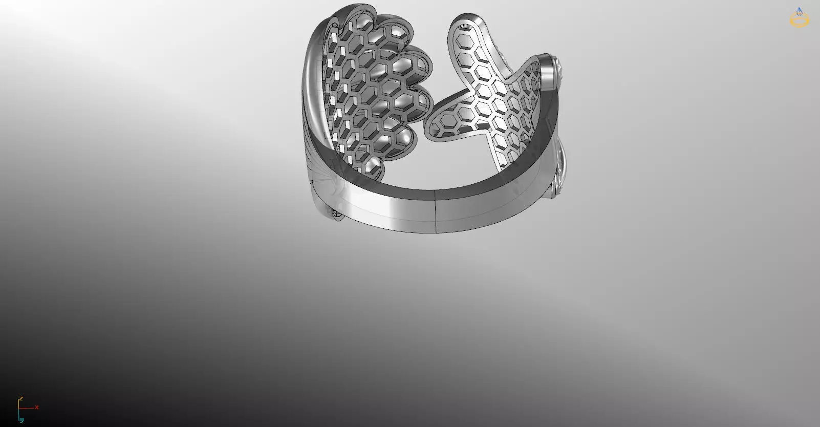 Shell  Star Ring 3D print model_11