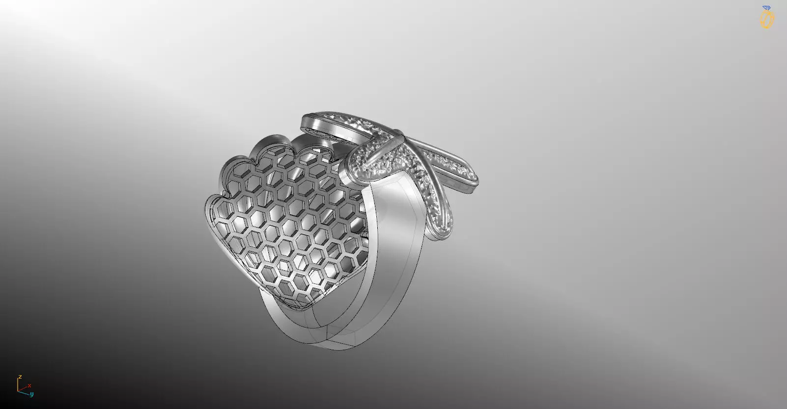 Shell  Star Ring 3D print model_9