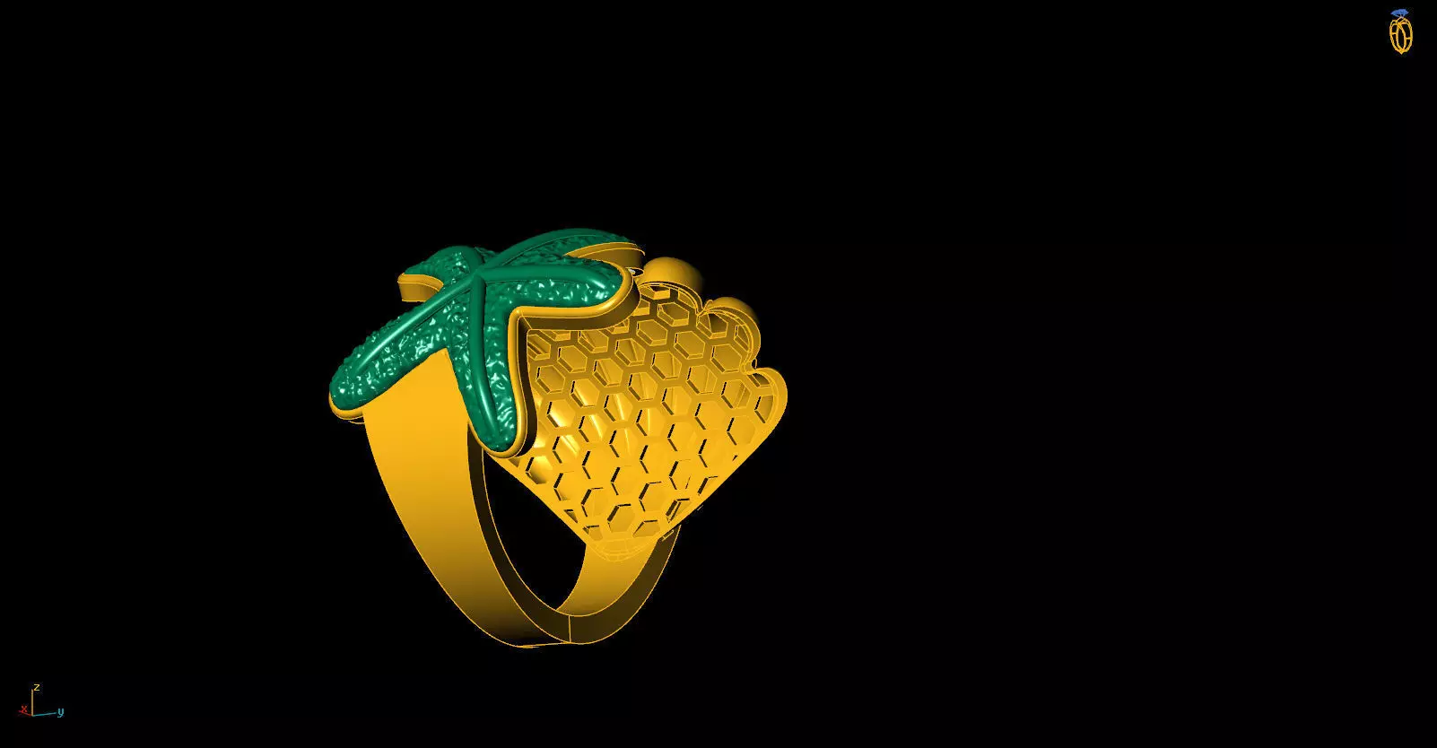 Shell  Star Ring 3D print model_13