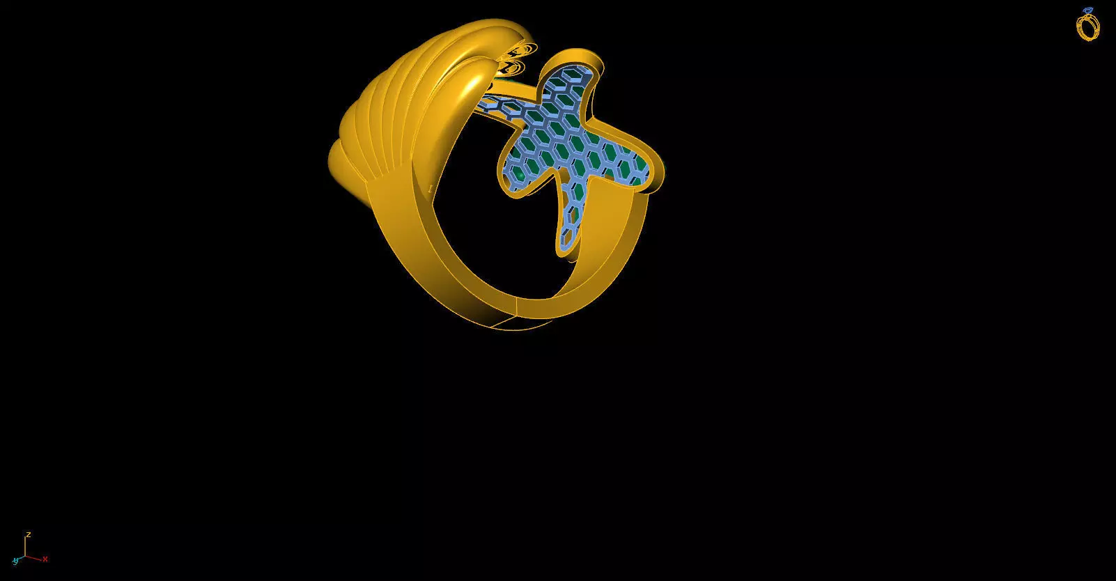 Shell  Star Ring 3D print model_5