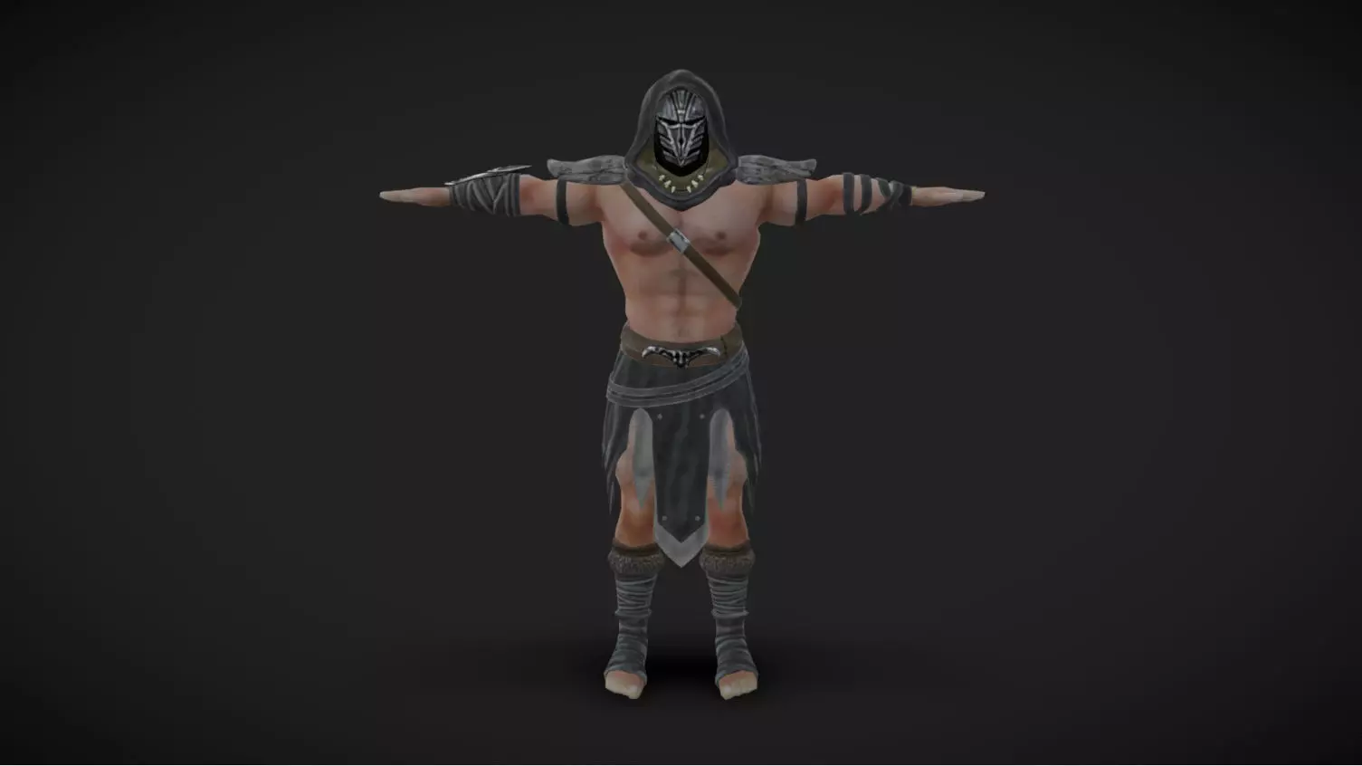 Barbarian 01 - Read the Description Low-poly 3D model