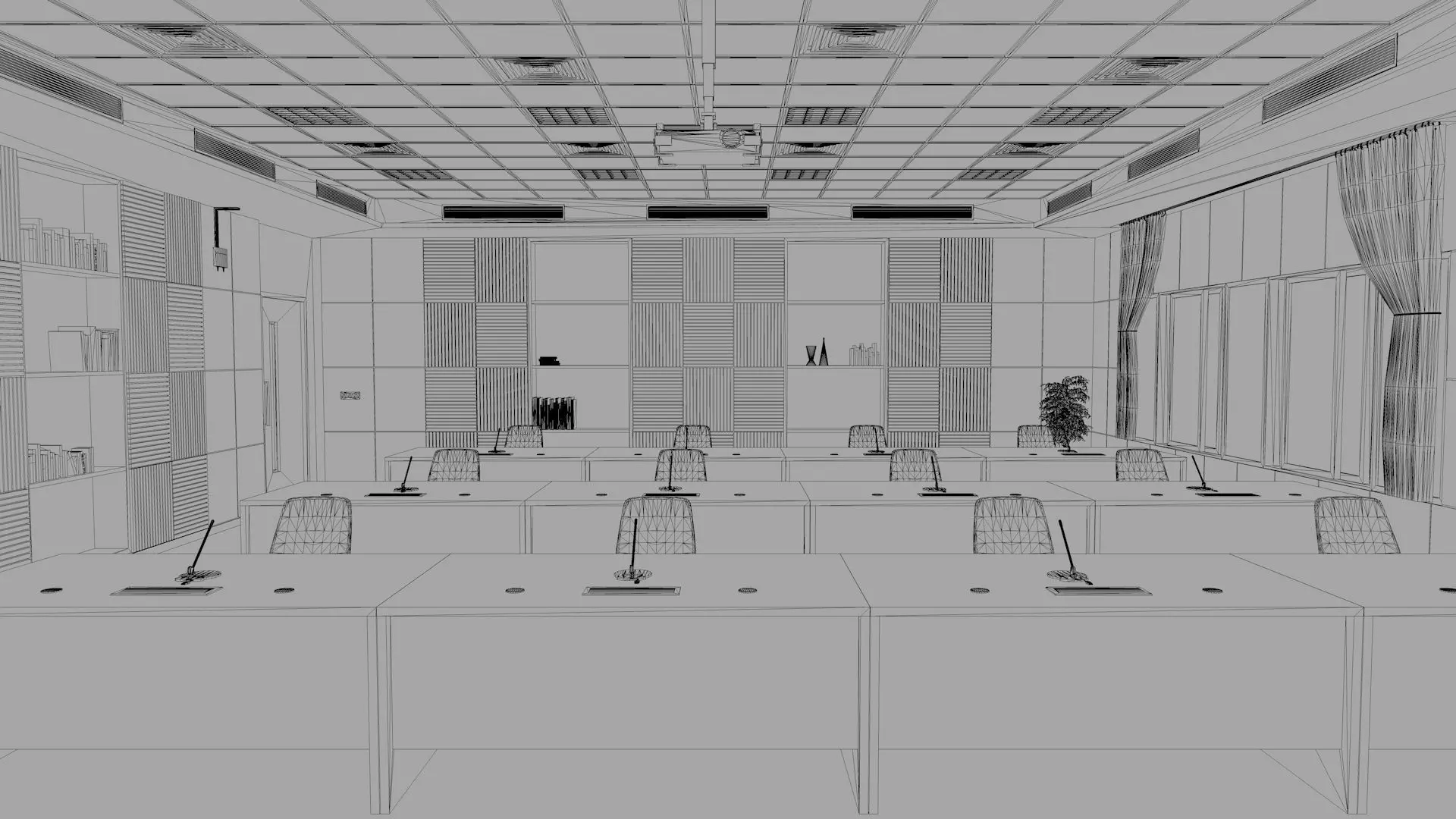 Conference - Meeting Room 3D model_14