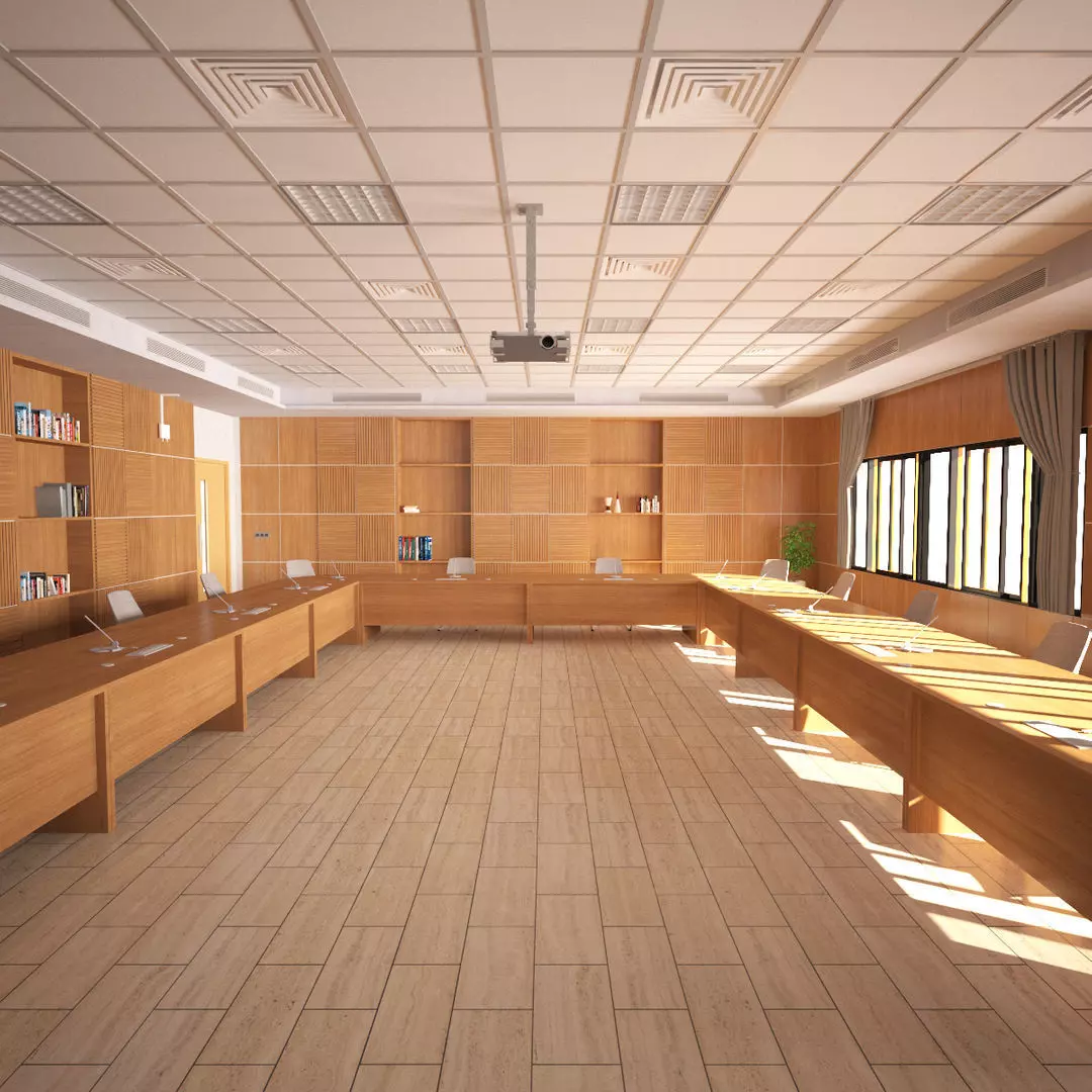 Conference - Meeting Room 3D model_2