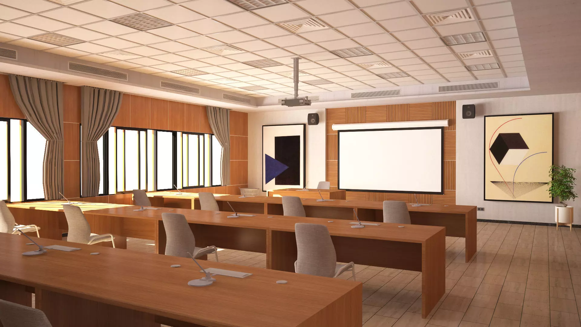 Conference - Meeting Room 3D model_0
