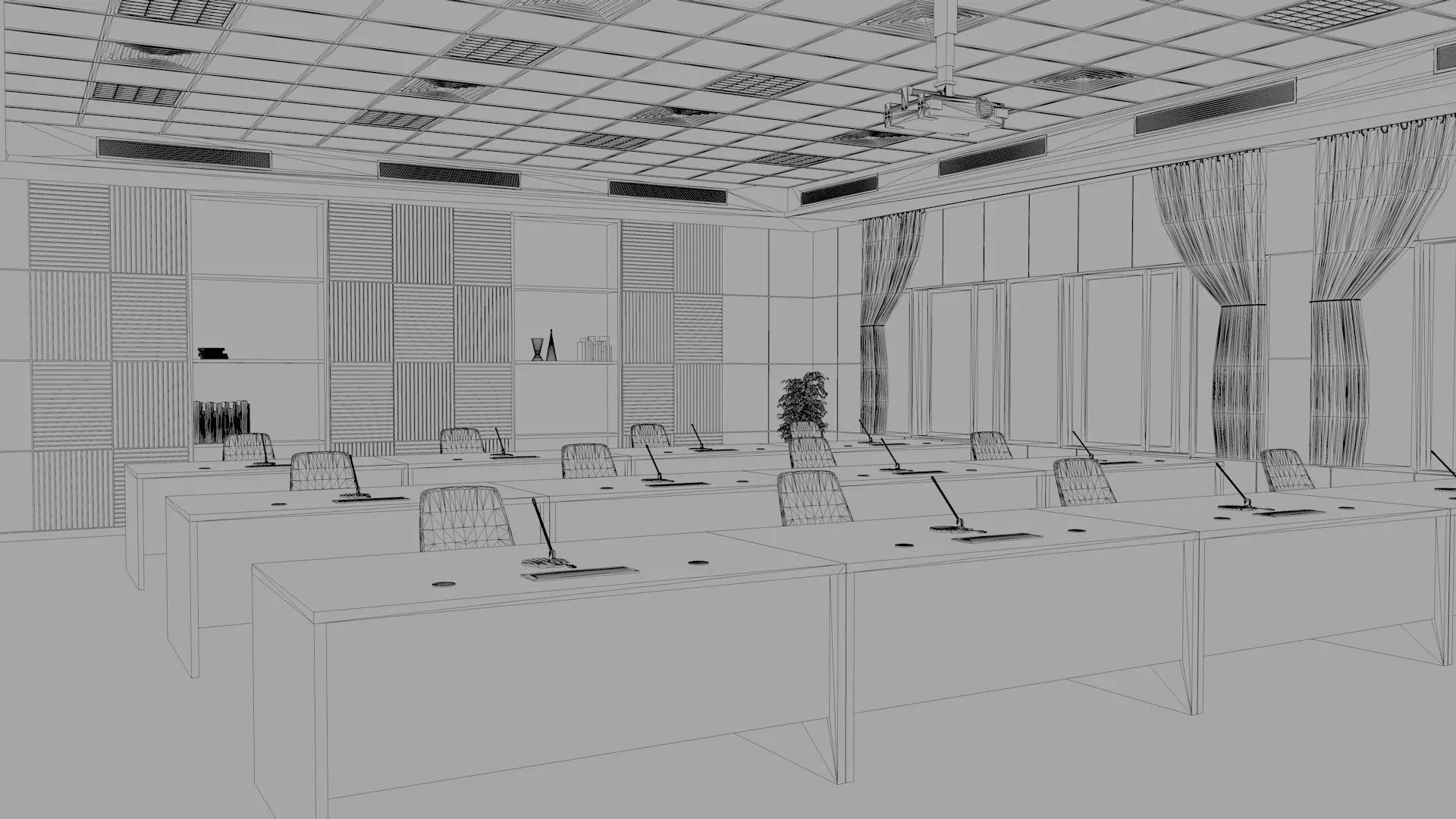 Conference - Meeting Room 3D model_16