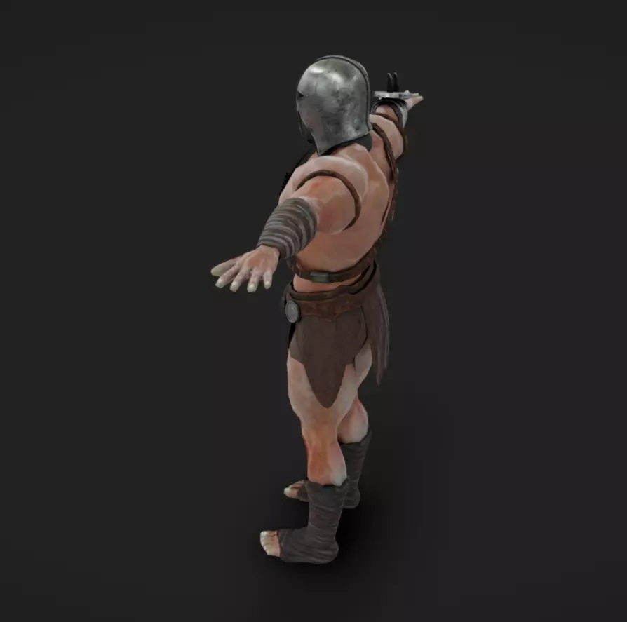 Barbarian 02 - Read the Description Low-poly 3D model_5