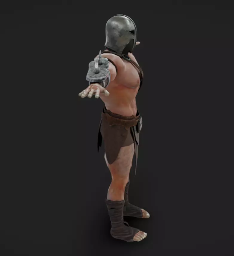 Barbarian 02 - Read the Description Low-poly 3D model_2