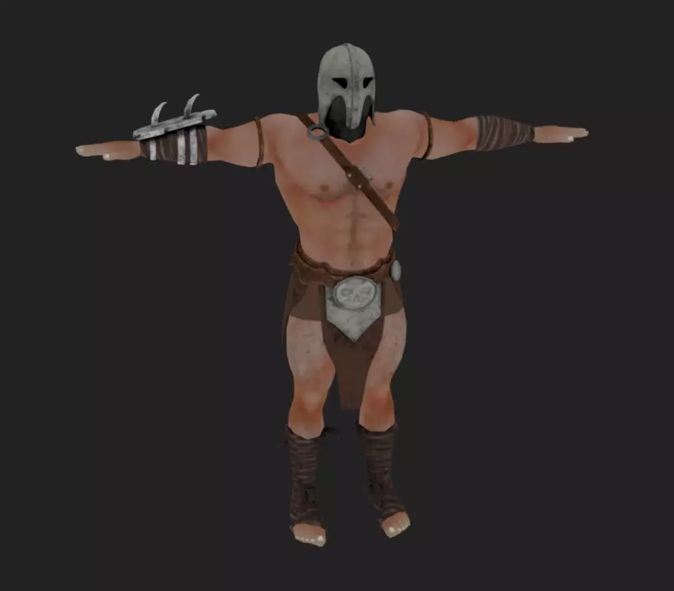 Barbarian 02 - Read the Description Low-poly 3D model_8