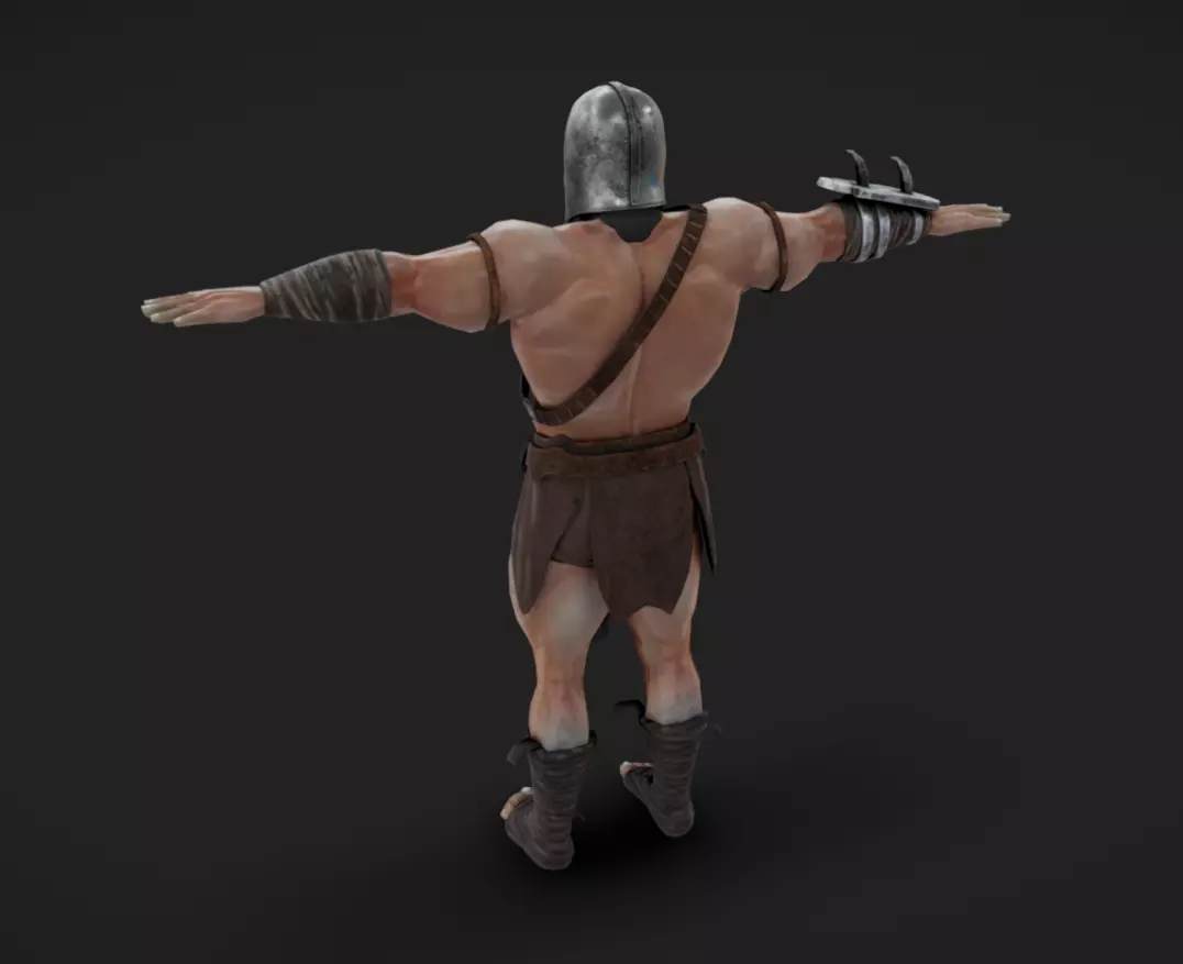 Barbarian 02 - Read the Description Low-poly 3D model_4
