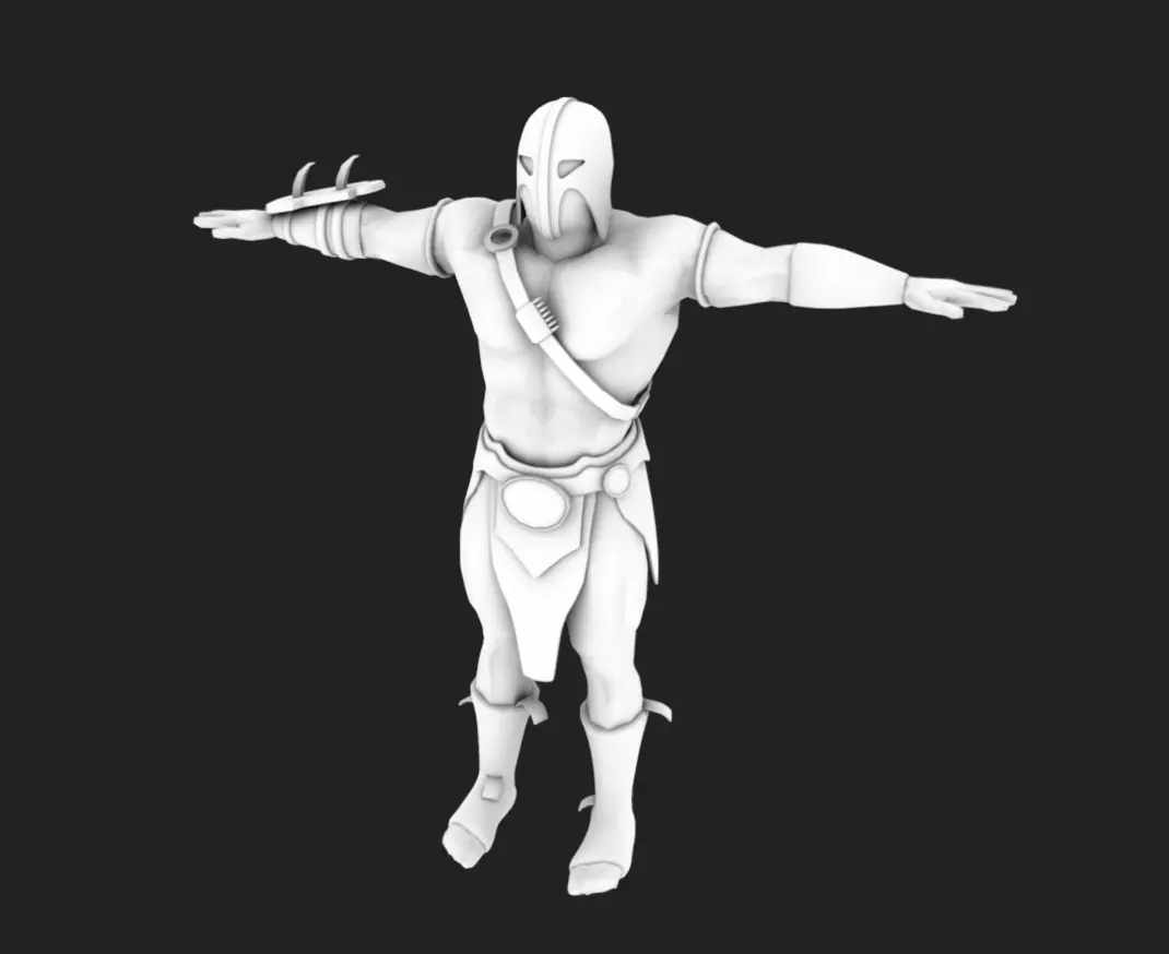 Barbarian 02 - Read the Description Low-poly 3D model_9