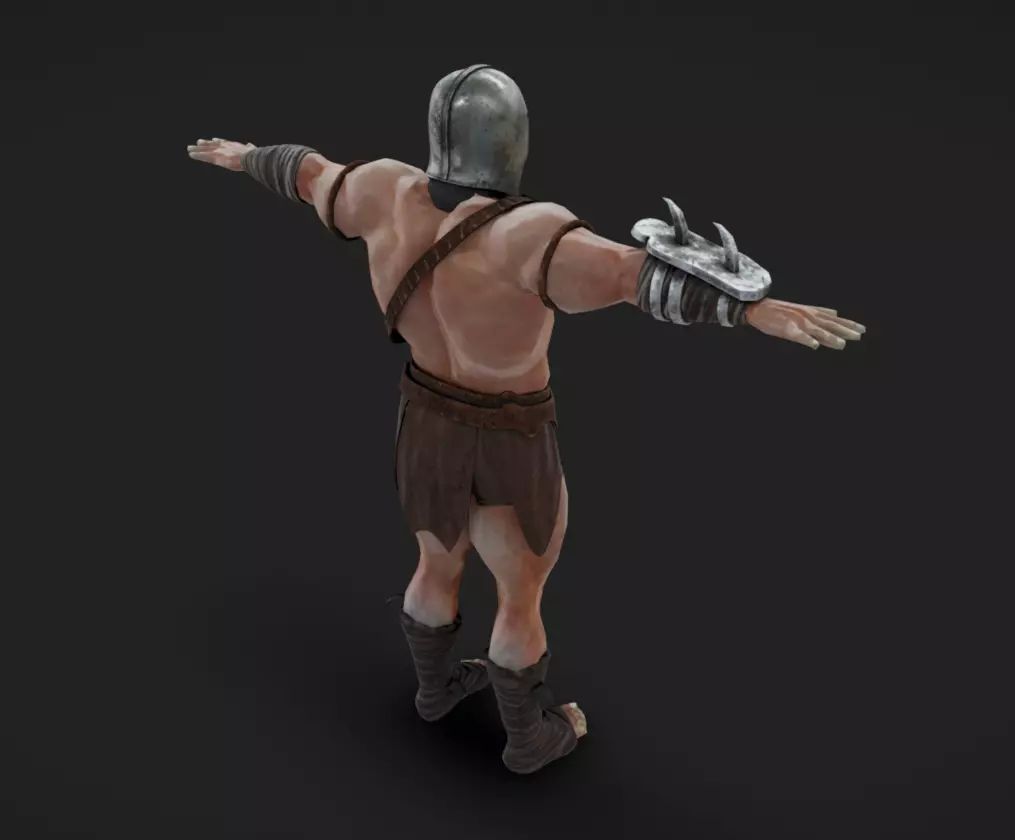Barbarian 02 - Read the Description Low-poly 3D model_3