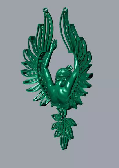 magerit swan necklace 3D print model_3