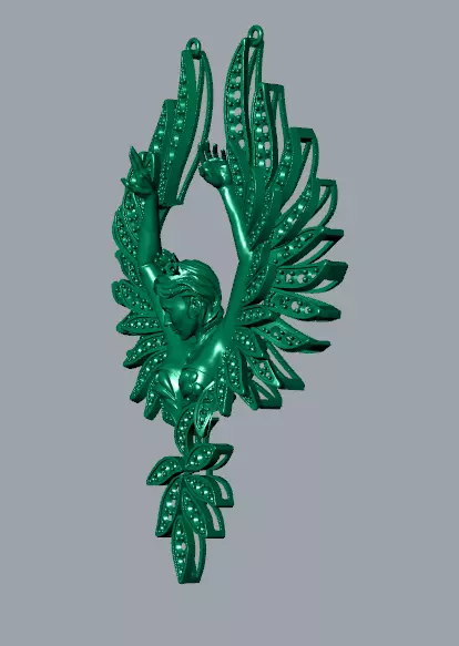 magerit swan necklace 3D print model_2