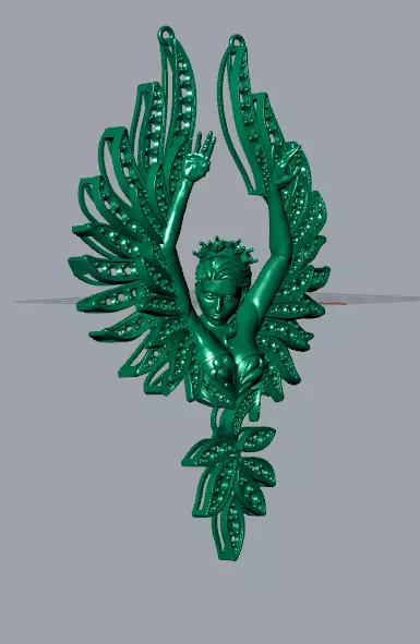 magerit swan necklace 3D print model_0
