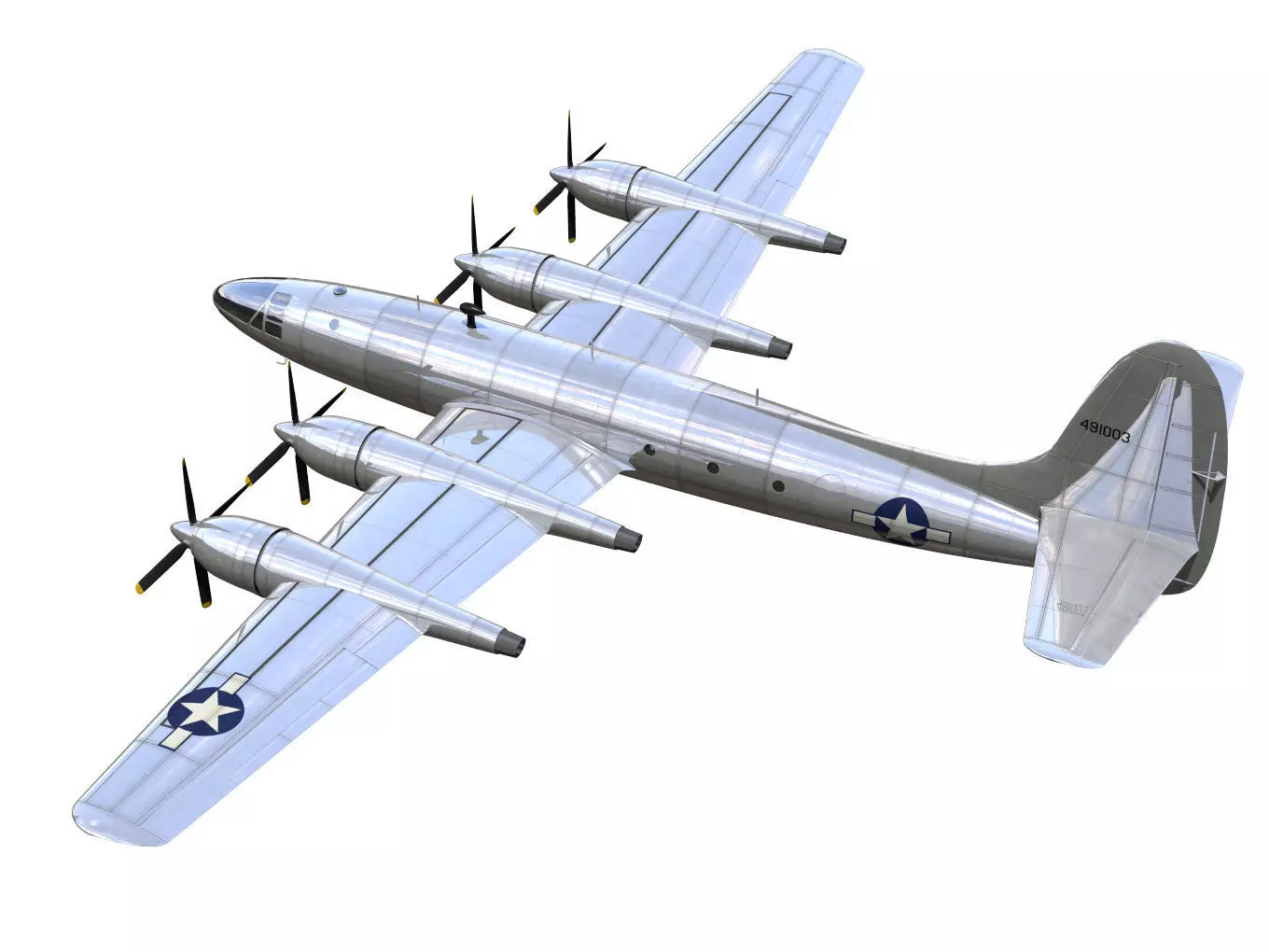 Republic XF-12 Rainbow 3D model_1