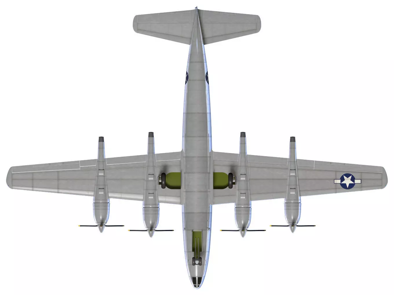 Republic XF-12 Rainbow 3D model_13