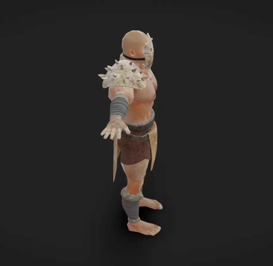 Barbarian 03 - Read the Description Low-poly 3D model_2