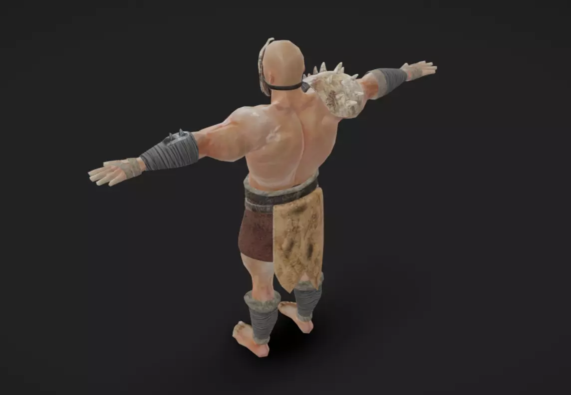 Barbarian 03 - Read the Description Low-poly 3D model_4