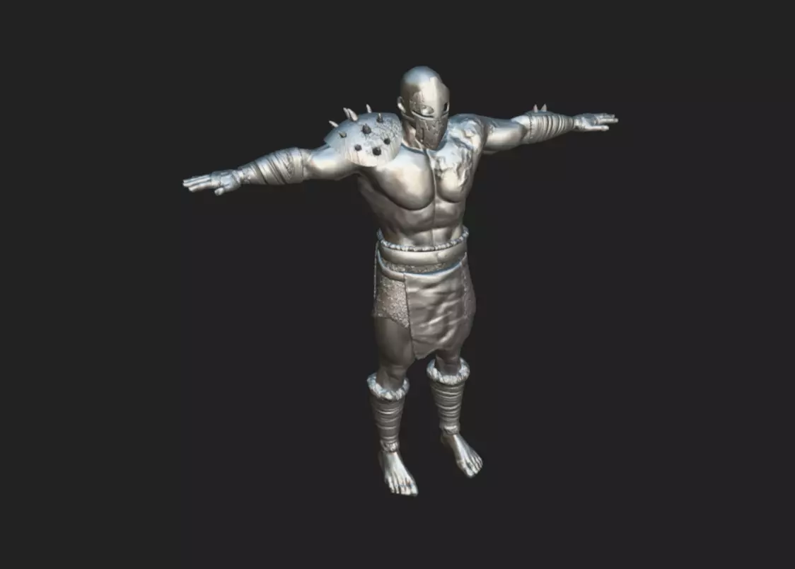 Barbarian 03 - Read the Description Low-poly 3D model_9