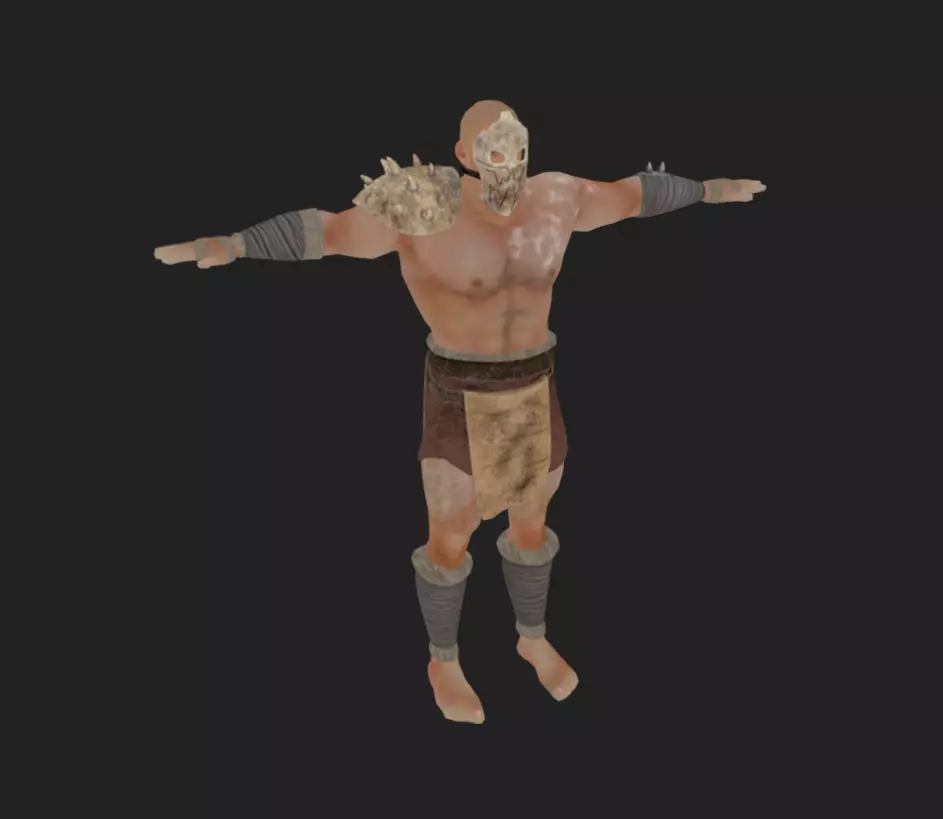 Barbarian 03 - Read the Description Low-poly 3D model_8