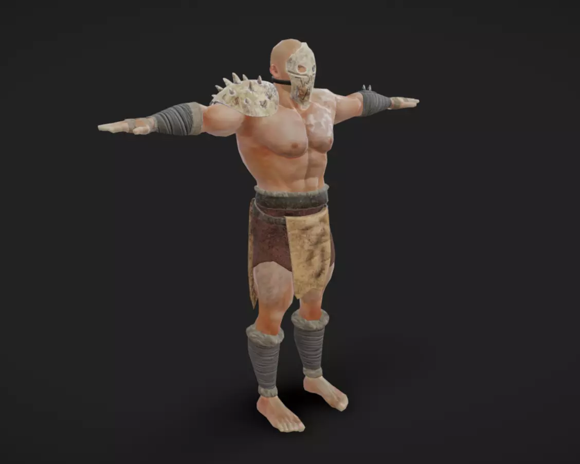 Barbarian 03 - Read the Description Low-poly 3D model_1