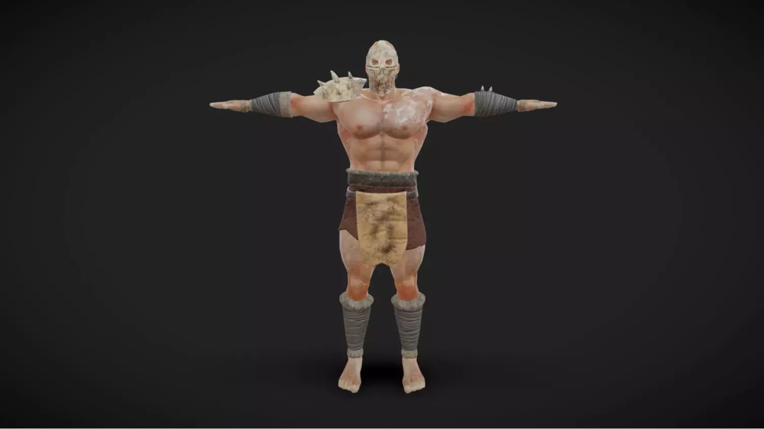 Barbarian 03 - Read the Description Low-poly 3D model_0