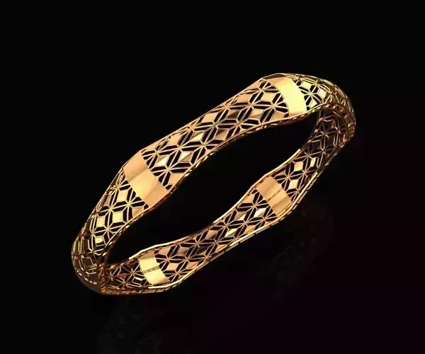 1230 Articulated Star Filigree Bangle 10gm