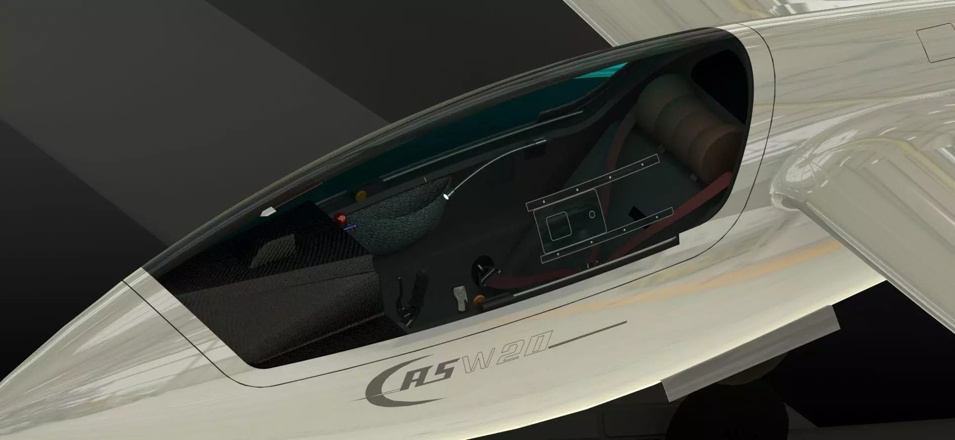 ASW 20 Glider Scale SolidWorks Model  3D model_7