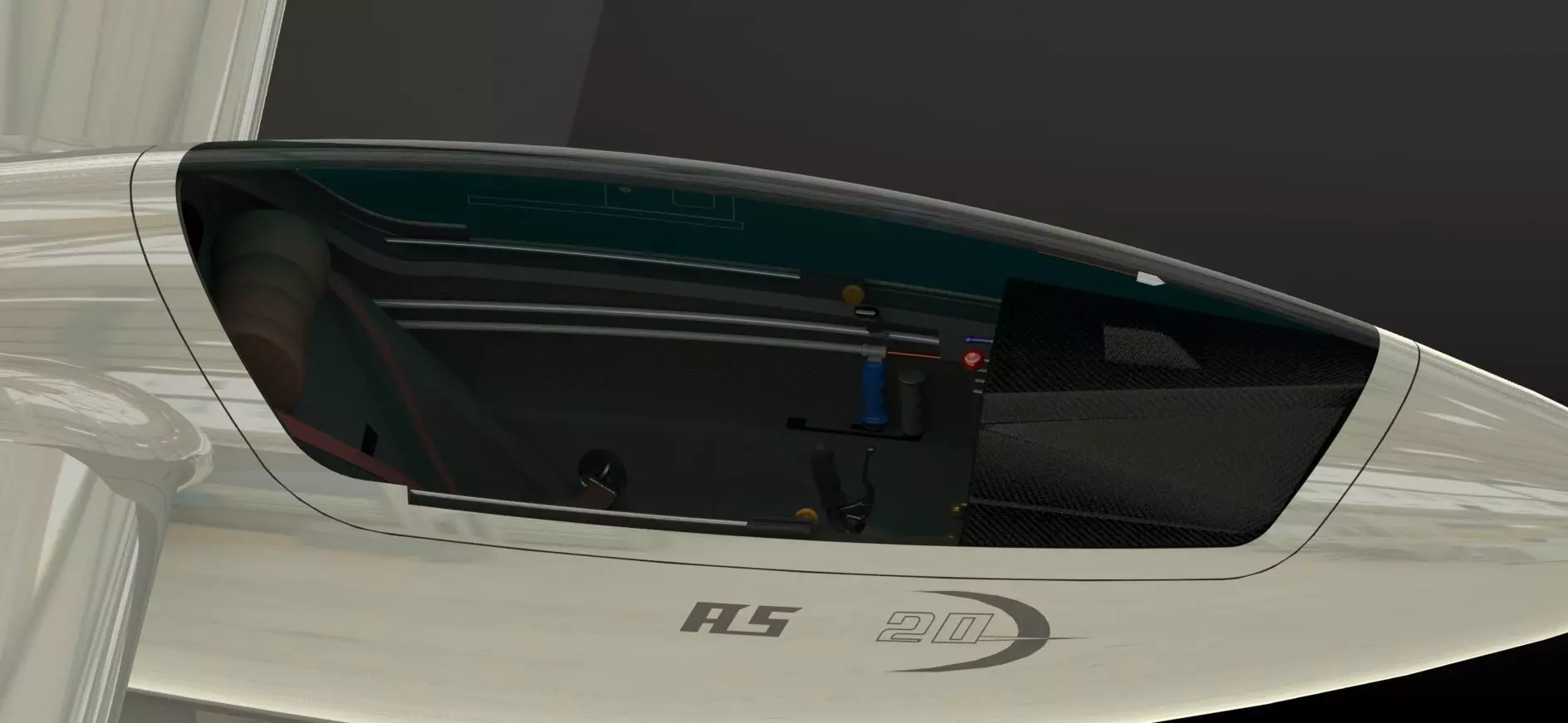 ASW 20 Glider Scale SolidWorks Model  3D model_17