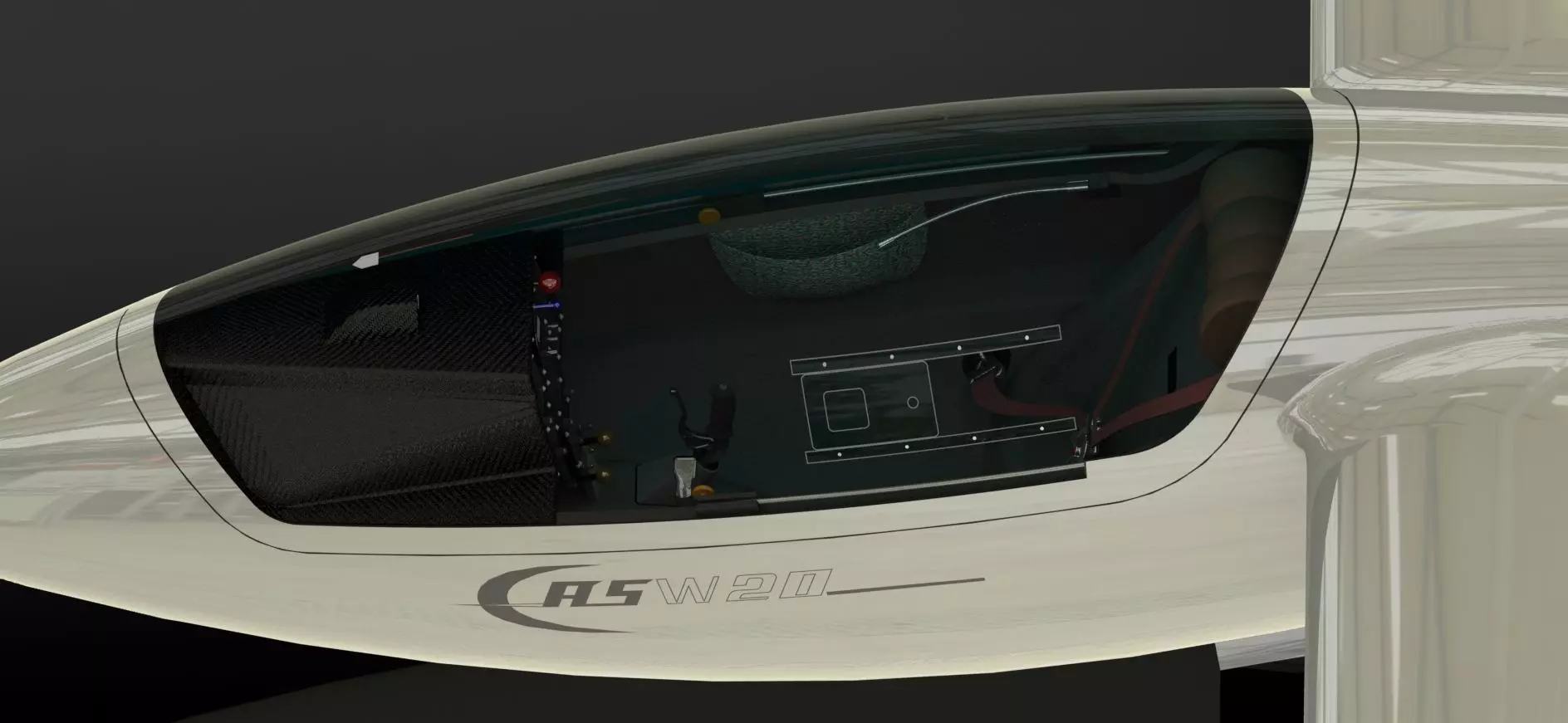 ASW 20 Glider Scale SolidWorks Model  3D model_9