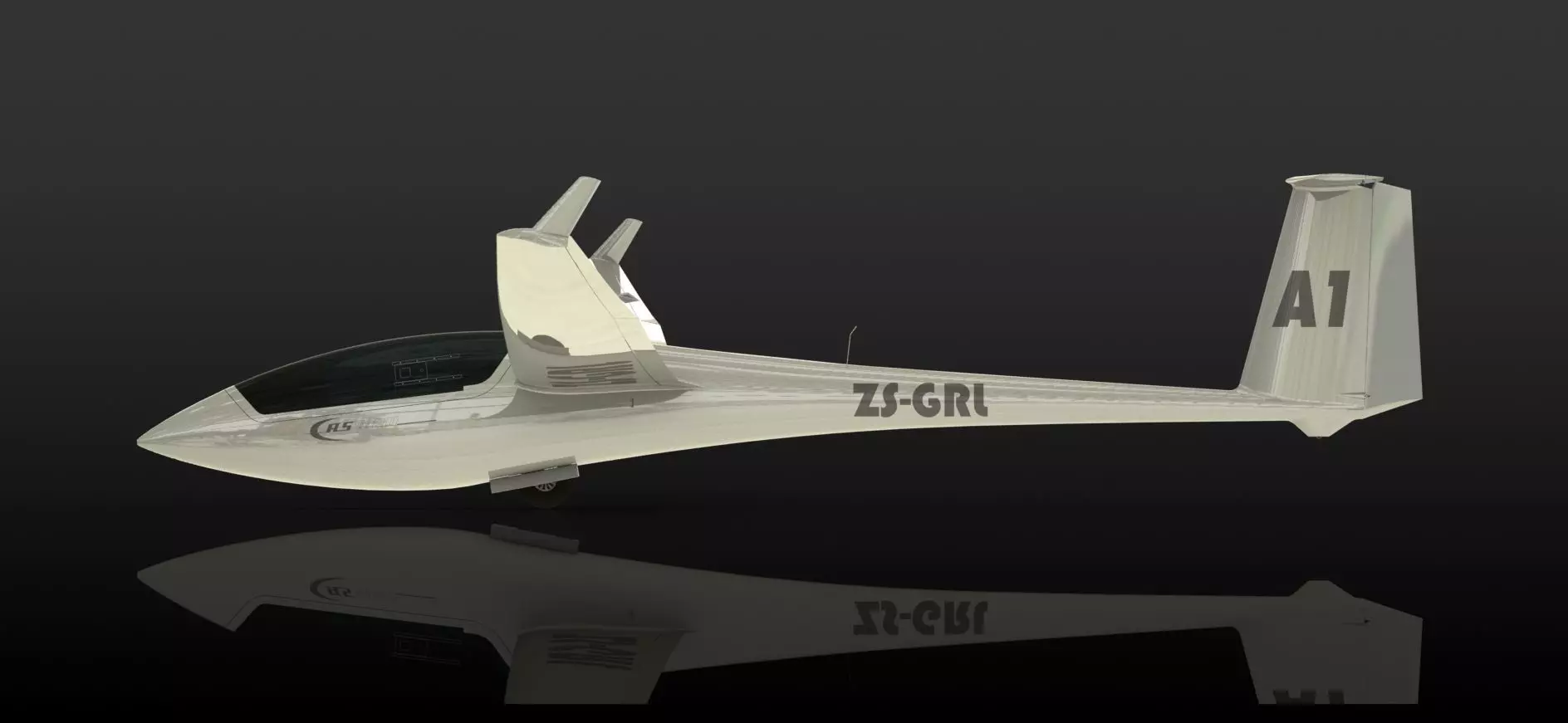 ASW 20 Glider Scale SolidWorks Model  3D model_12