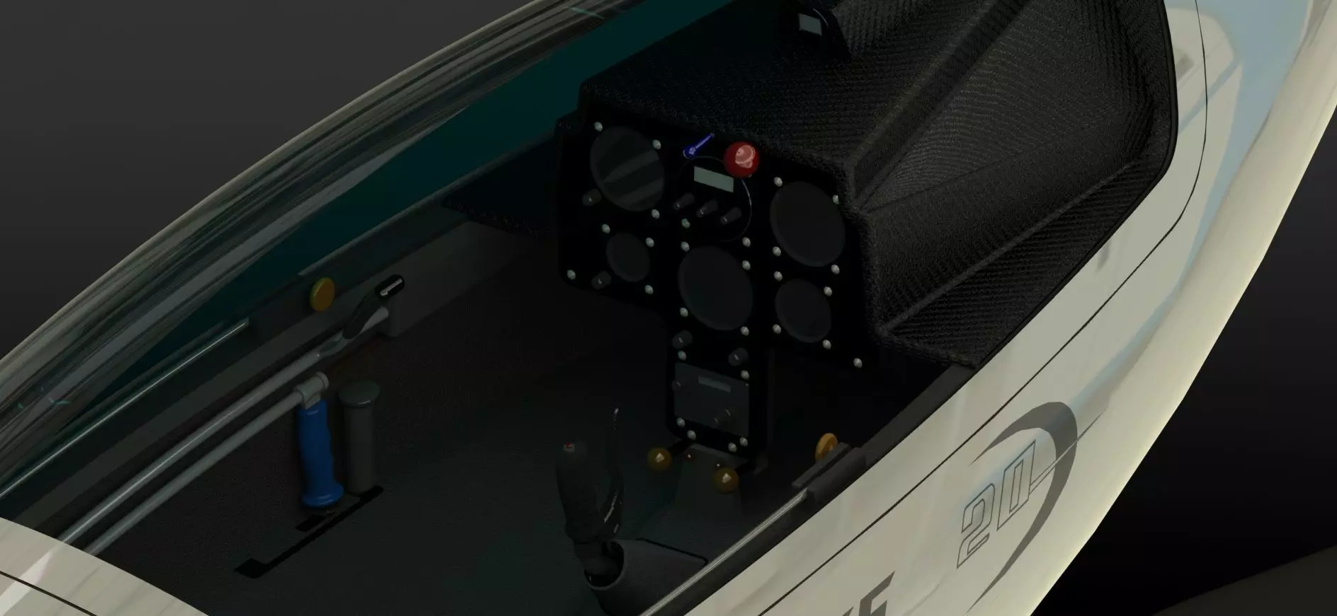 ASW 20 Glider Scale SolidWorks Model  3D model_20