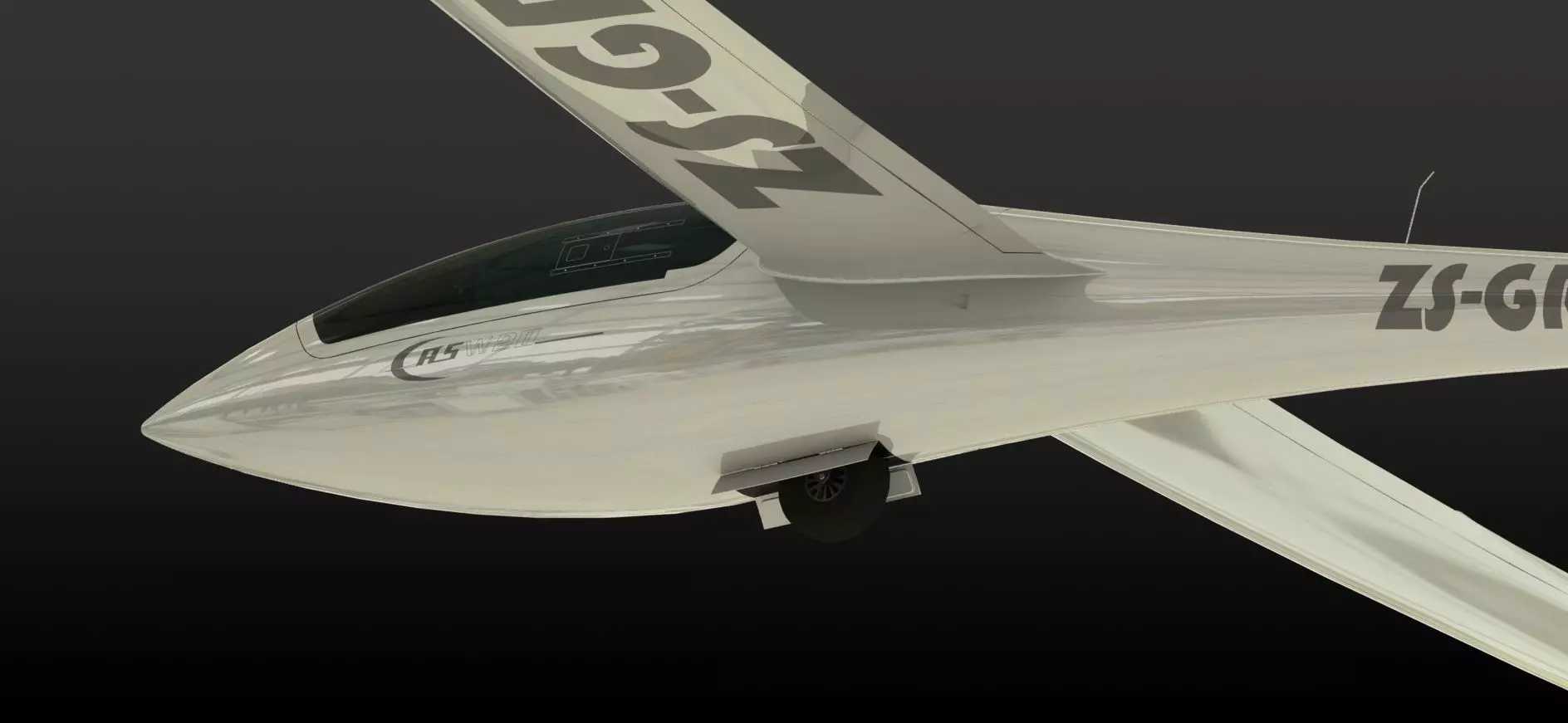 ASW 20 Glider Scale SolidWorks Model  3D model_5