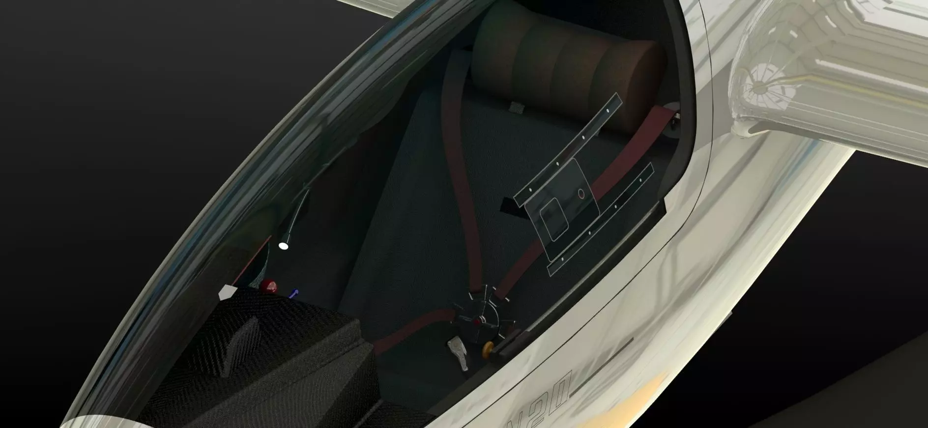 ASW 20 Glider Scale SolidWorks Model  3D model_6