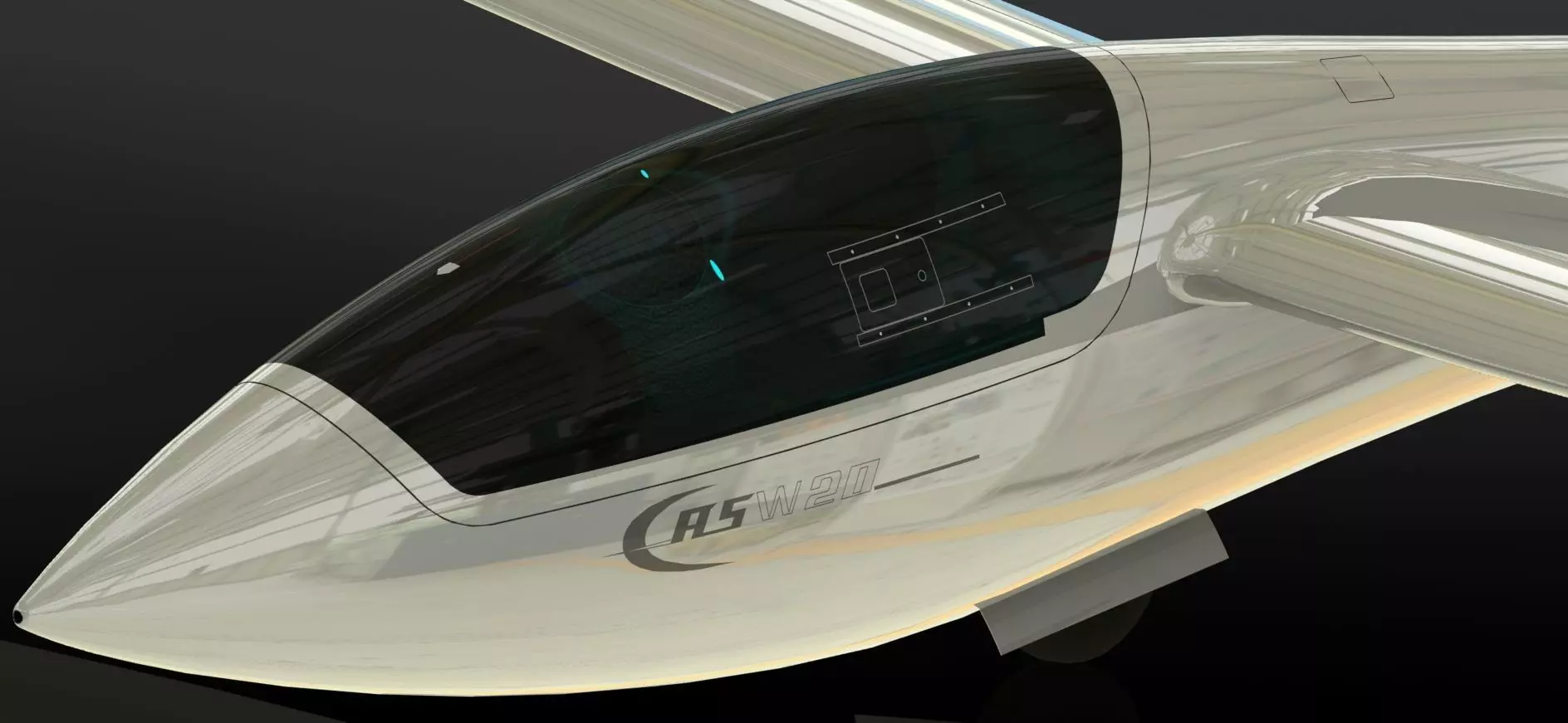 ASW 20 Glider Scale SolidWorks Model  3D model_8