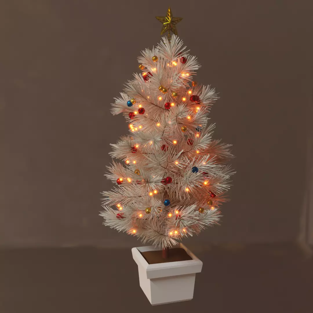 Snow White Christmas Tree 3D model