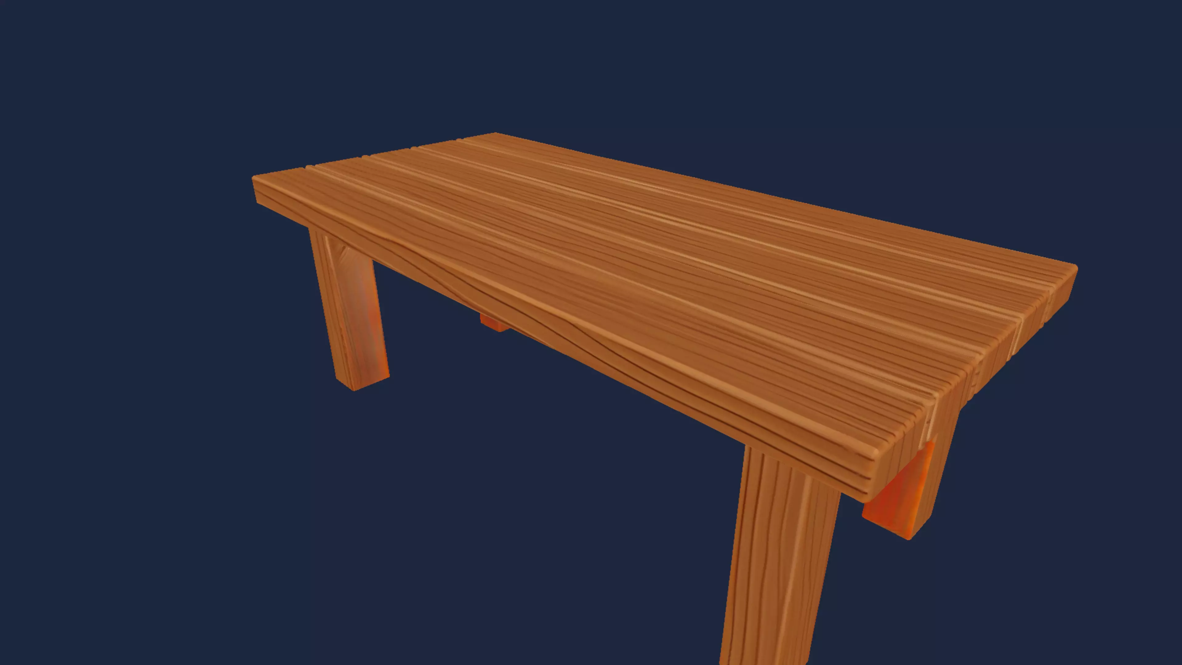 Wooden Table 3D model_3