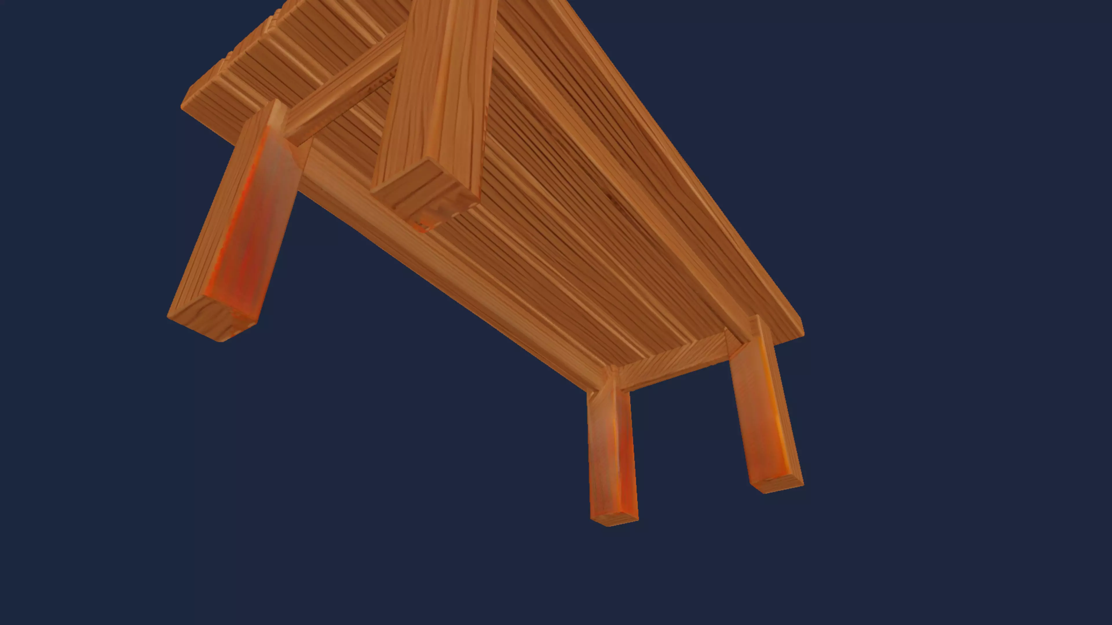 Wooden Table 3D model_11