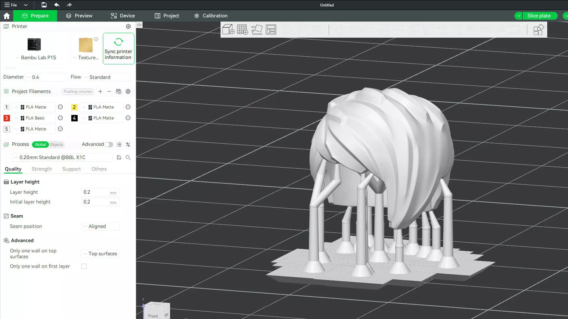 Custom3Dprint Minifigure Accessory - Minifigure Hair S2 - 083 3D print model_3