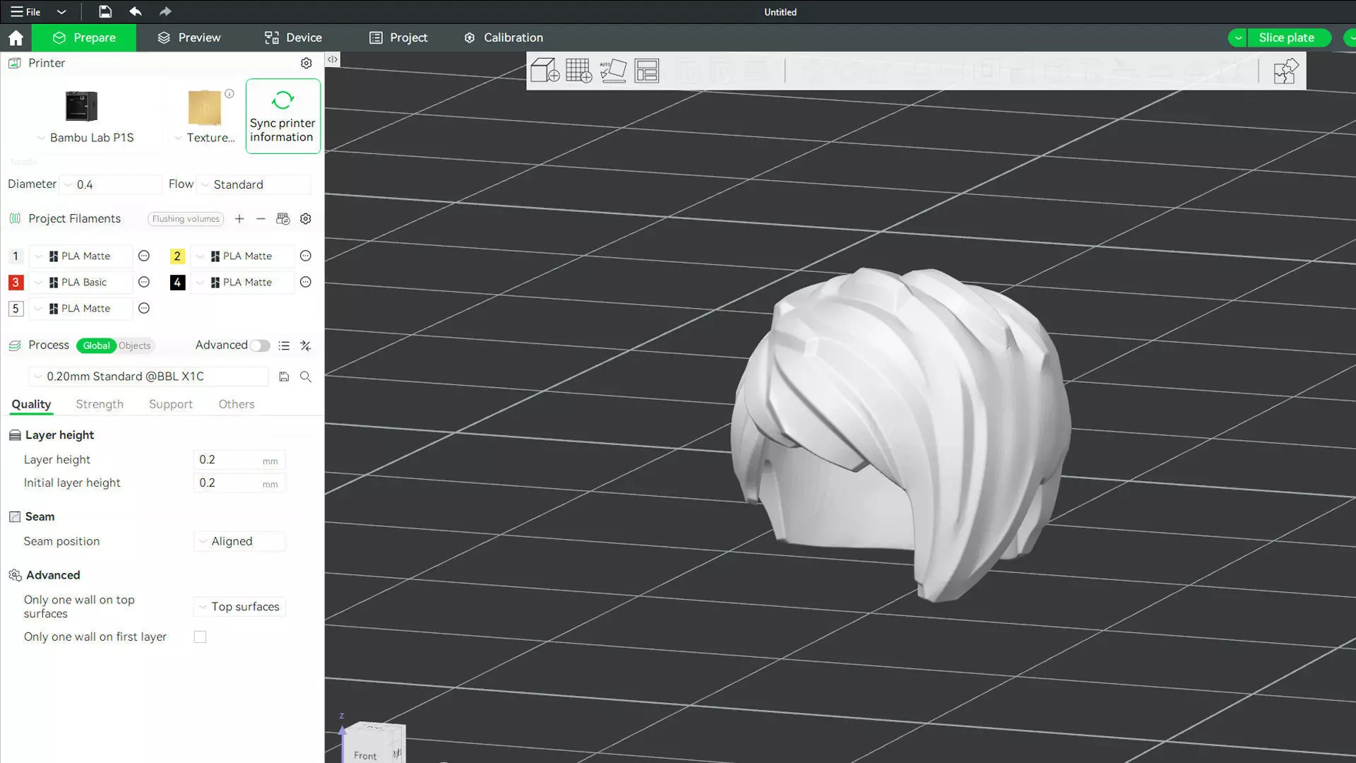 Custom3Dprint Minifigure Accessory - Minifigure Hair S2 - 083 3D print model_2