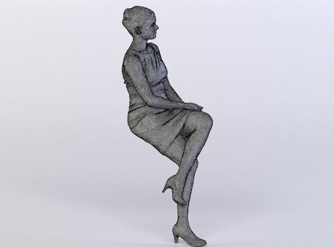 Anna 0039 Woman sitting leg over a knee