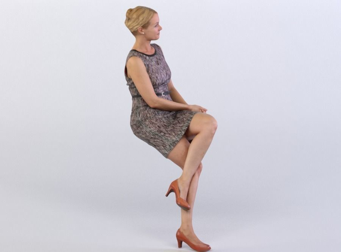 Anna 0039 Woman sitting leg over a knee