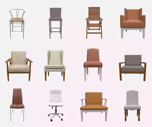 Collection of Chair - 12 Models