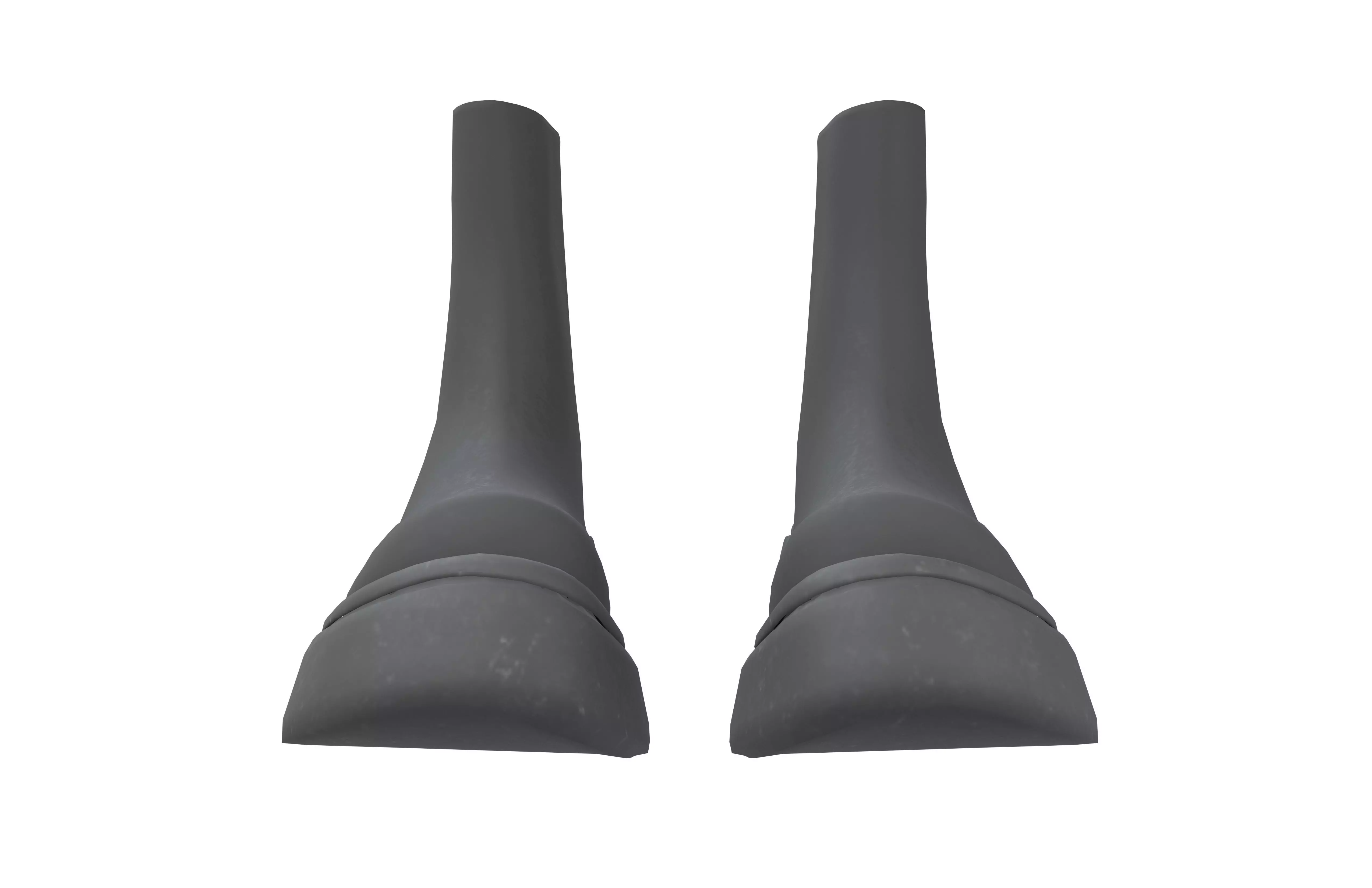 Short Boots v1 001 Low-poly 3D model_1