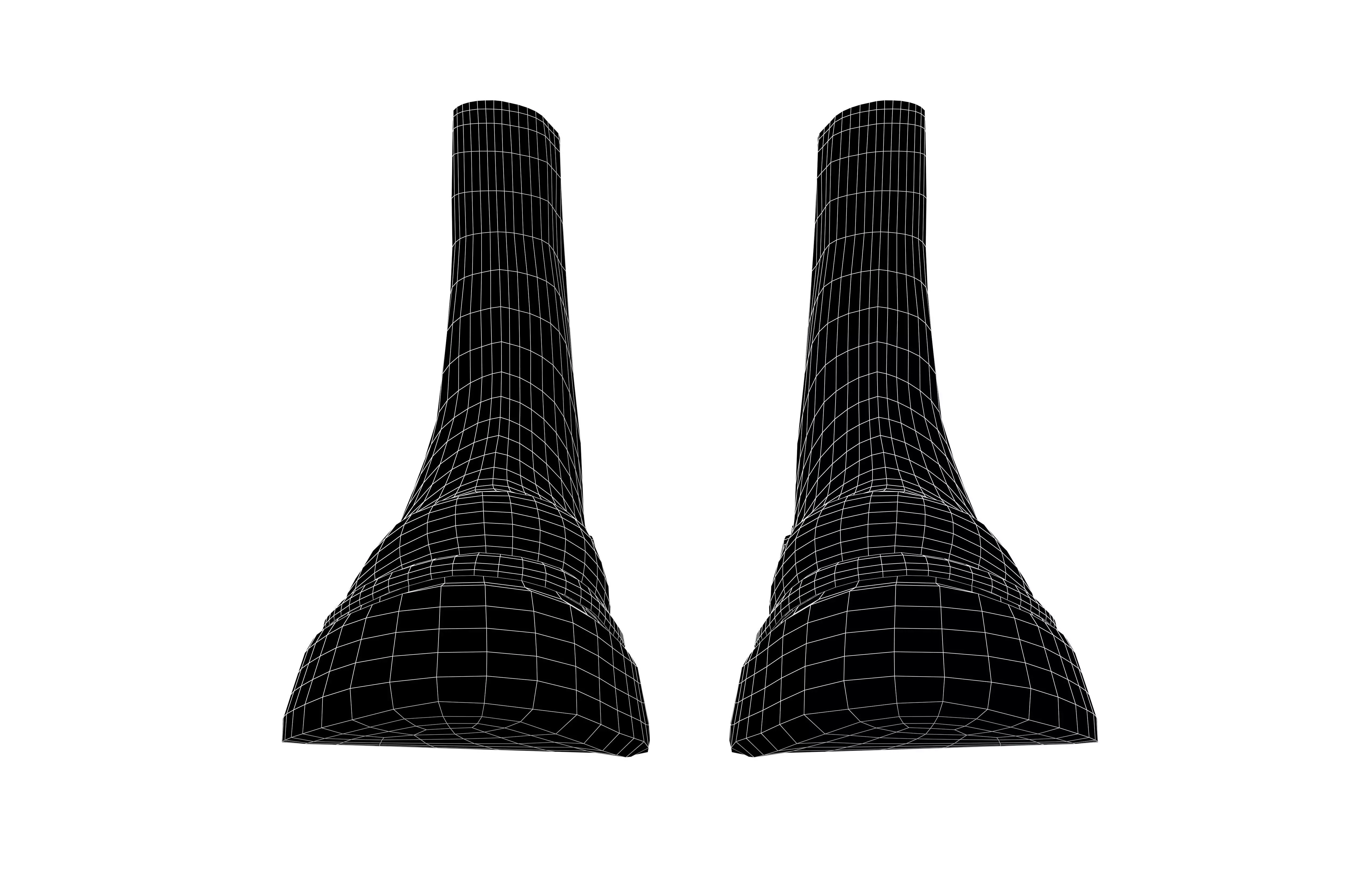 Short Boots v1 001 Low-poly 3D model_4