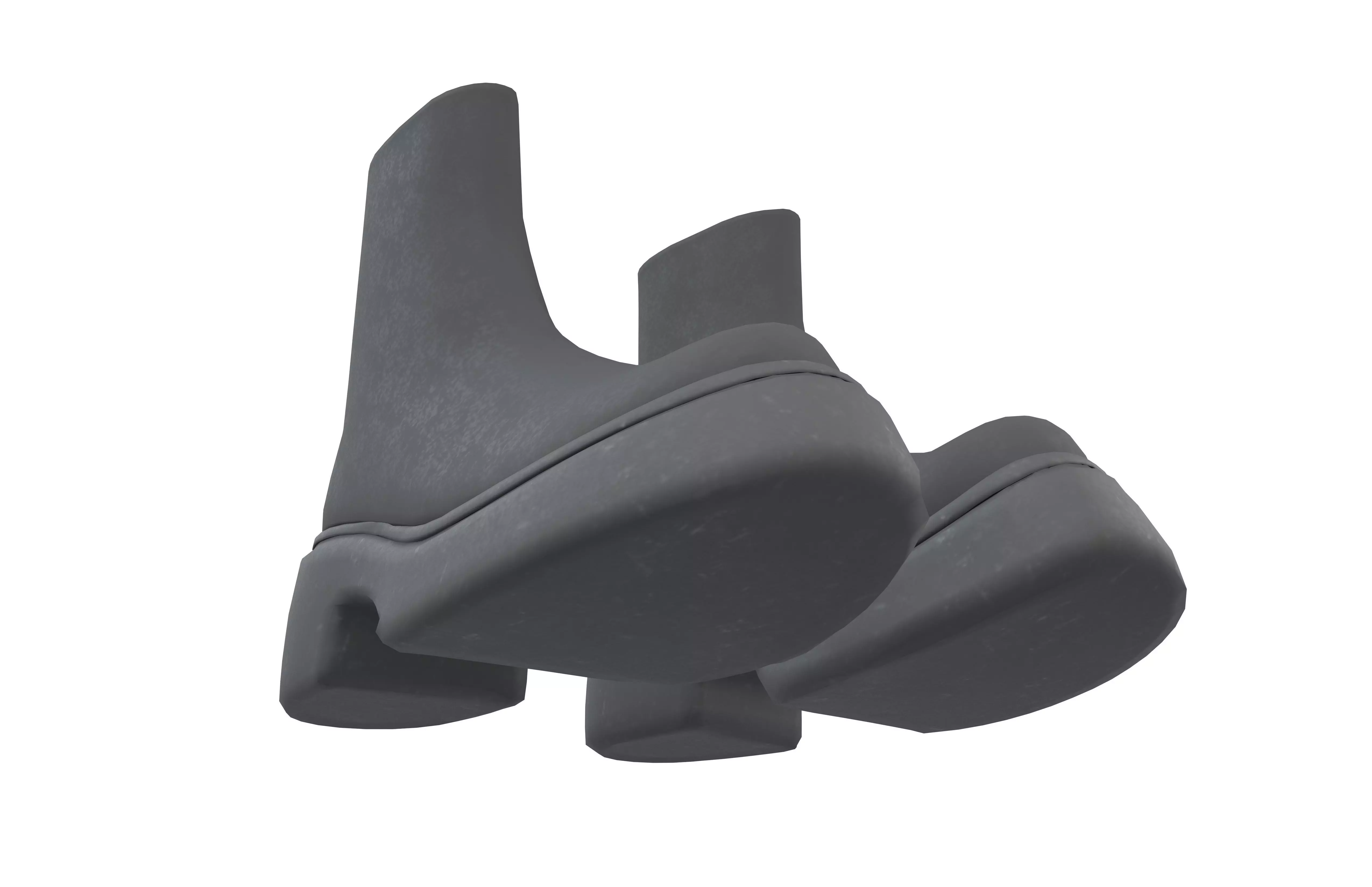 Short Boots v1 001 Low-poly 3D model_3