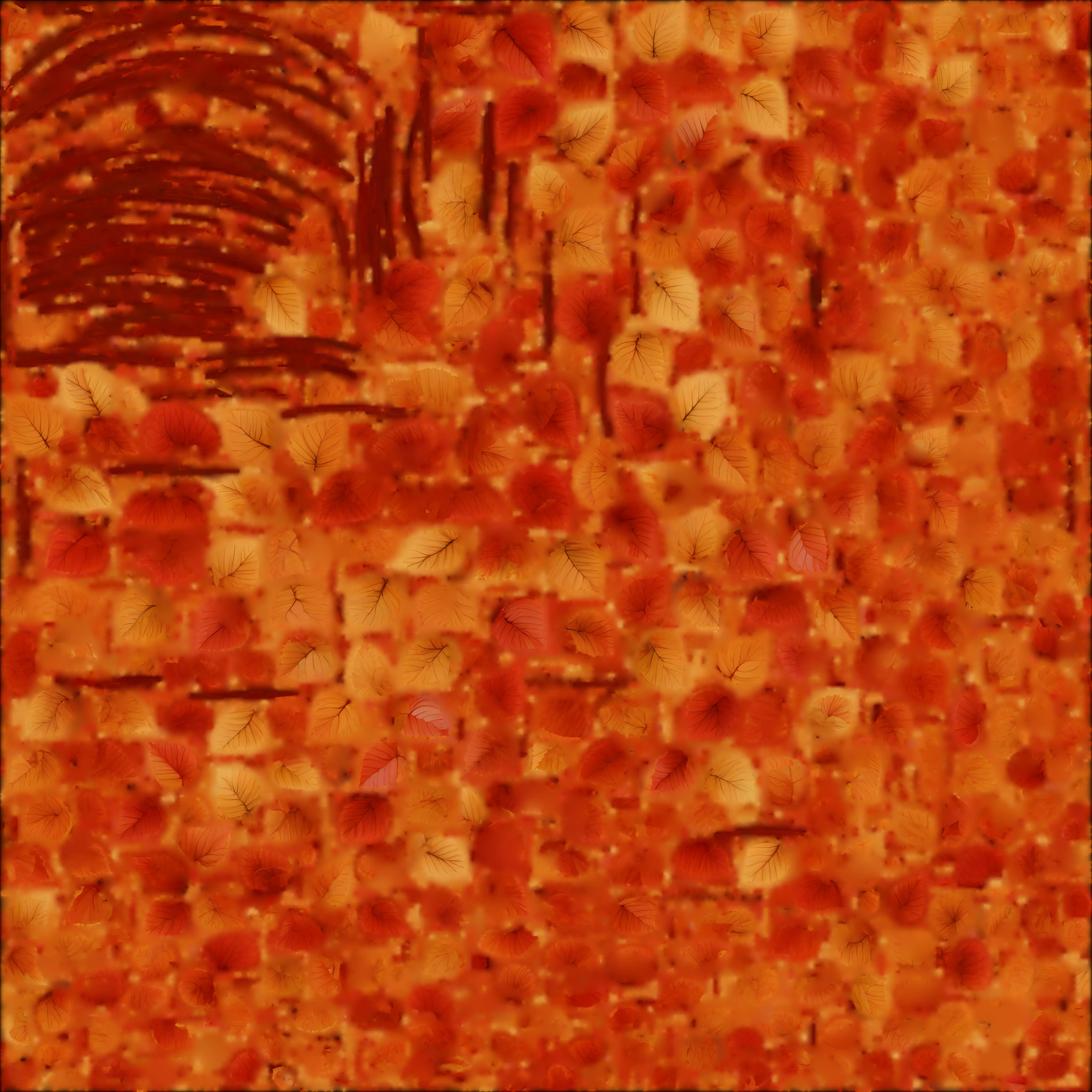 Realistic Autumn Leaf Wreath 3D Model Seasonal Decor Low-poly 3D model_1