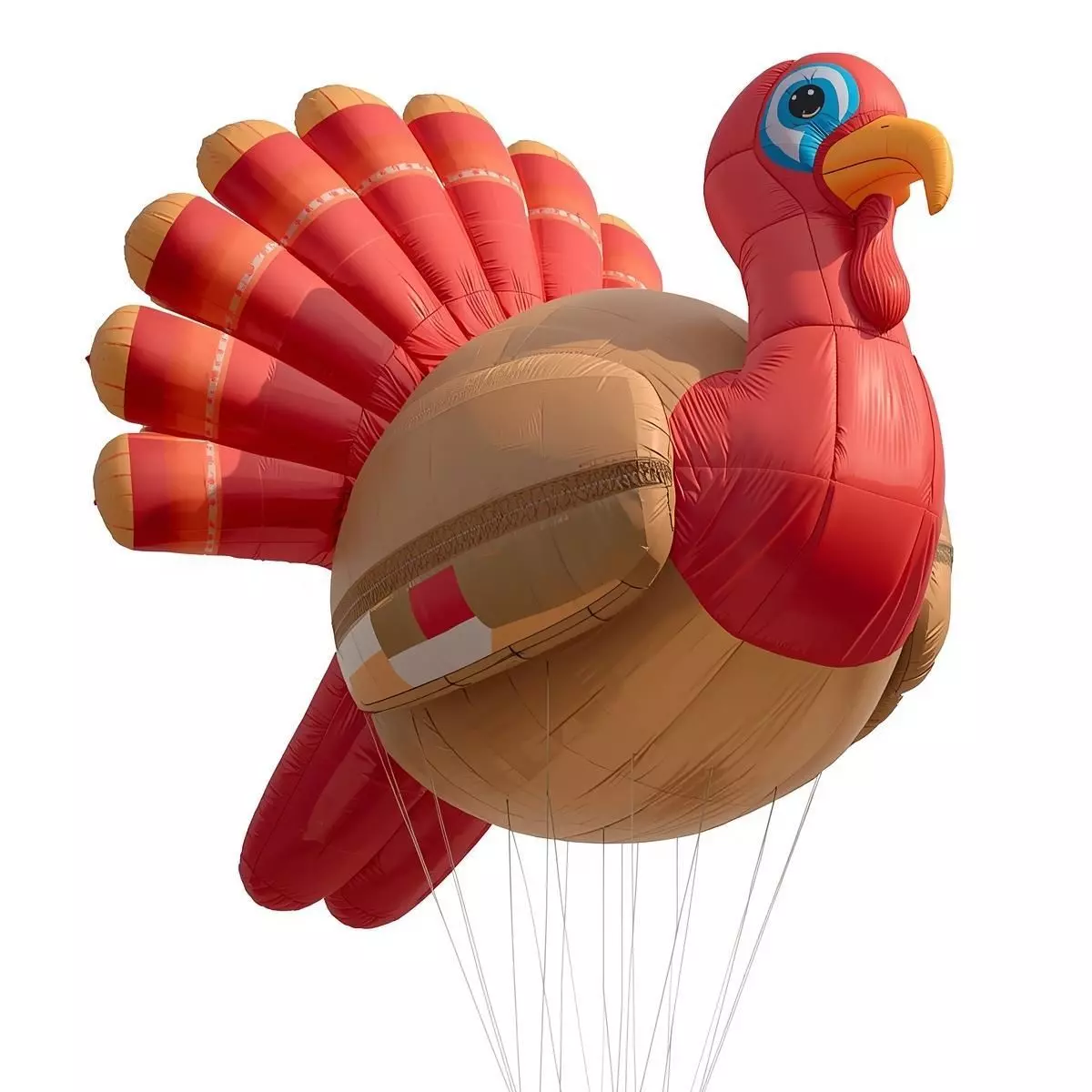 Giant Inflatable Turkey Balloon 3D Model Thanksgiving Parade Low-poly 3D model_0