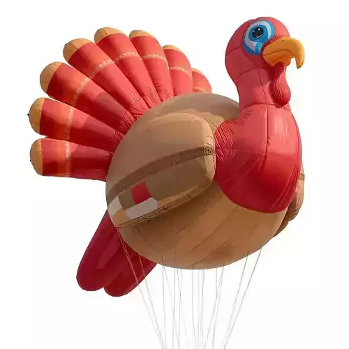 Giant Inflatable Turkey Balloon 3D Model Thanksgiving Parade